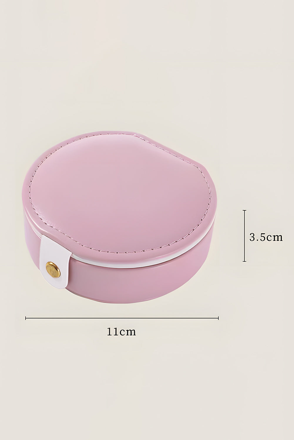 Light Pink Jewelry Organizer Case With Mirror
