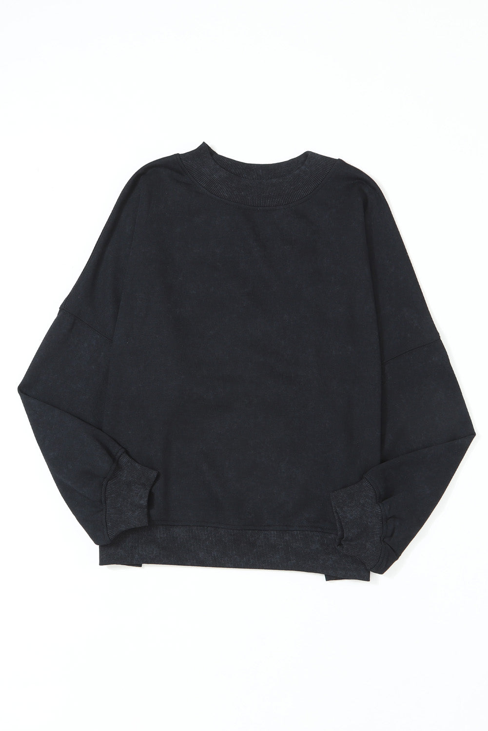 Ruby Plain Drop Shoulder Crew Neck Pullover Sweatshirt