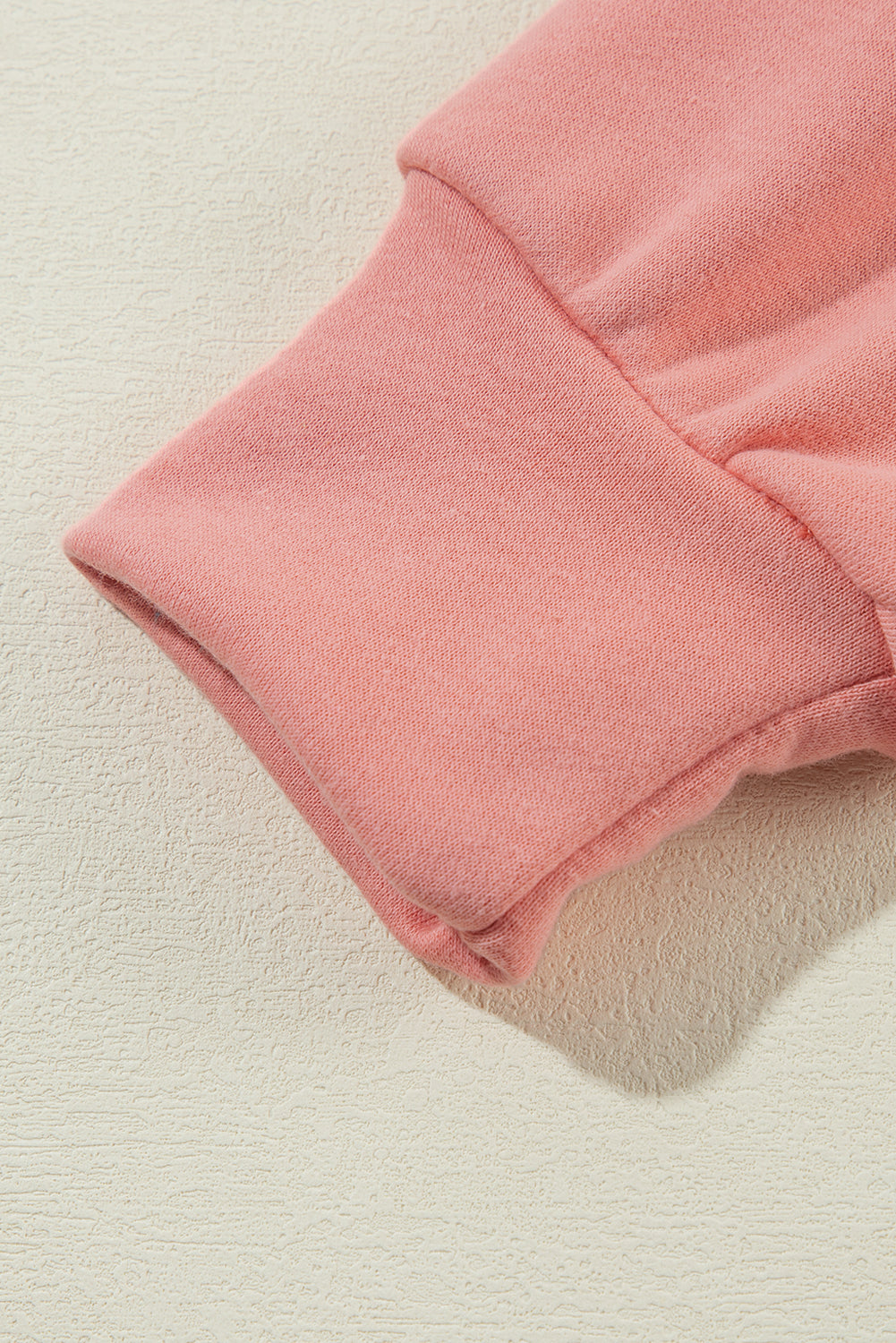 Apricot Bowknot Plain Round Neck Sweatshirt